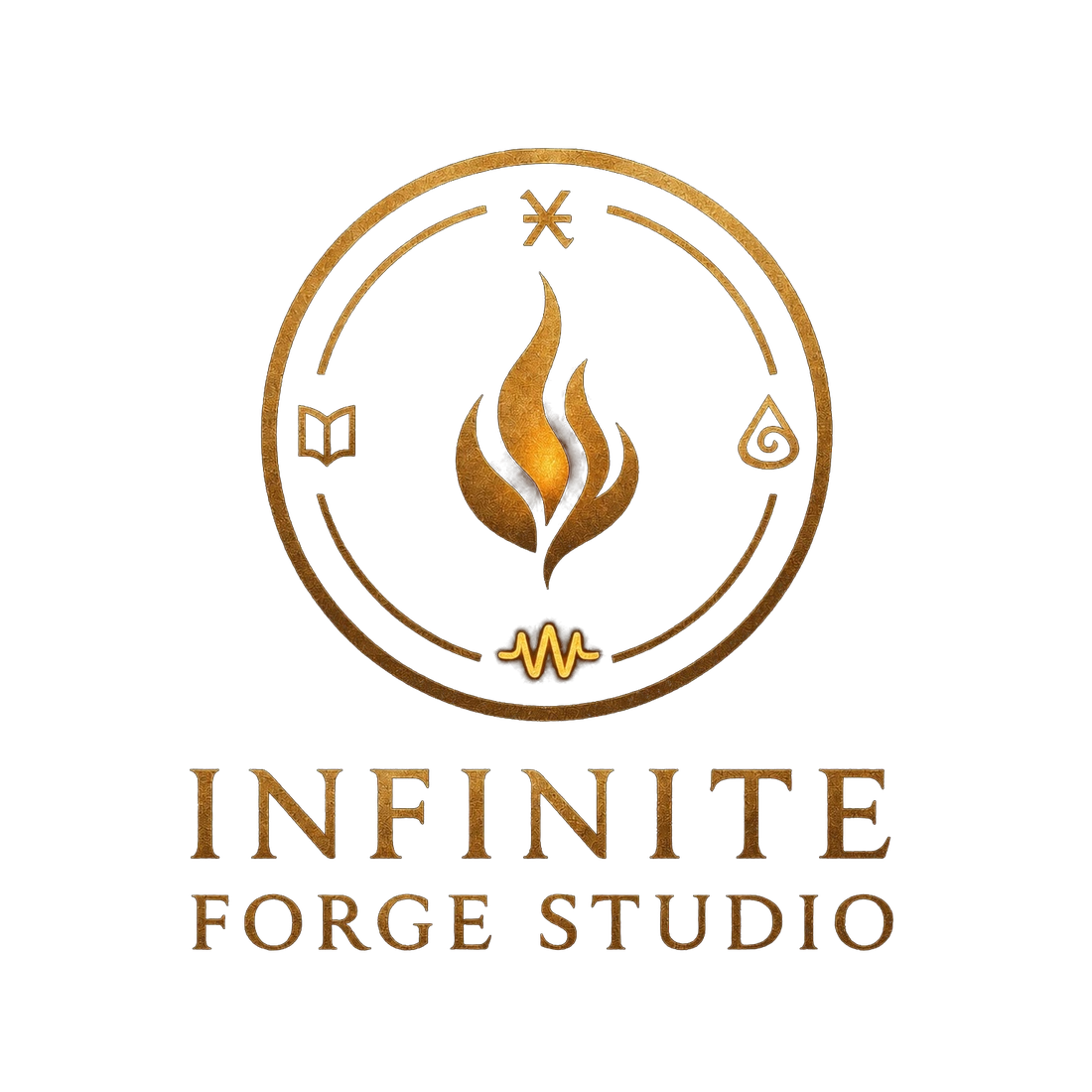Infinite Forge Studio logo with the Resonance waveform highlighted